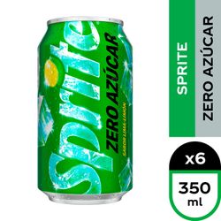 Pack 6 un. Bebida Sprite Sin Azúcar Lata 350 ml