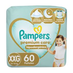 Pañales Pampers Premium Care Talla XXG 60 un.