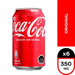 Pack 6 un. Bebida Coca-Cola Original 350 cc