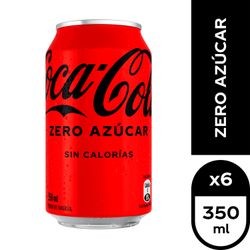 Pack 6 un. Bebida Coca-Cola Zero Lata 350 cc