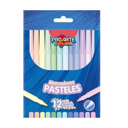 Plumón Proarte Punta Delgada Pastel 12 Colores