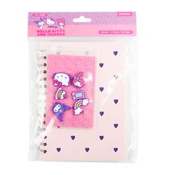 Libreta con 6 Charms Hello Kitty & Friends 80 Hojas