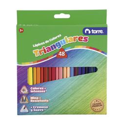Lápices Triangulares Torre 48 Colores