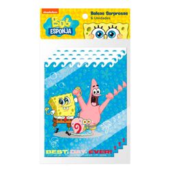 Bolsas Sorpresa Bob Esponja 16x23 cm 6 un.