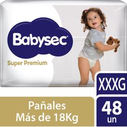 Pañales Babysec Súper Premium Talla XXXG 48 un.