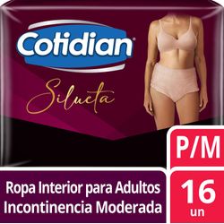 Pañal Pants Silueta Cotidian Talla P/M 16 un.