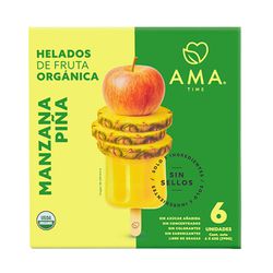 Helado Multipack Ama Manzana Piña 65 g 6 un.