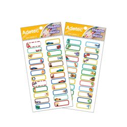 Etiquetas Escolar Adetec Marca Útiles Niña