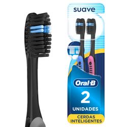 Cepillo de Dientes Suave Oral-B Indicator Black Charcoal 2 un.