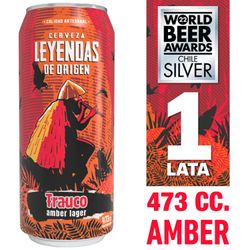 Cerveza Leyendas de Origen Trauco Amber Lager 5.5° 473 cc