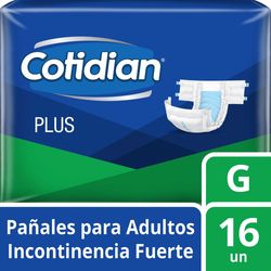 Pañal para Adulto Cotidian Plus Talla Grande 16 un.
