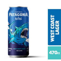 Cerveza Austral Patagonia West Coast Lager Lata 470 cc