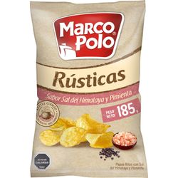 Papas Fritas Marco Polo Rústicas Sal Rosada y Pimienta 185 g