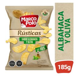 Papas Fritas Rústicas Marco Polo Aceite de Oliva y Albahaca 185 g