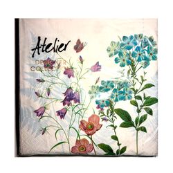 Servilleta Flor Azul 33 x 33 cm 20 un.