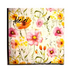 Servilleta Flor Fondo Blanco 33 x 33 cm 20 un.