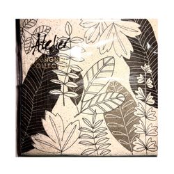 Servilleta Flor Blanco y Negro 33 x 33 cm 20 un.