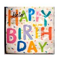 Servilleta Cumpleaños 33 x 33 cm 20 un.