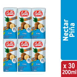 Caja 30 un. Néctar Watt's Light Piña 200 ml