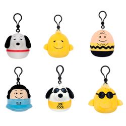 Peluche Squishmallows Snoopy con Clip 10 cm