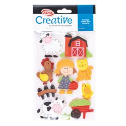 Sticker Goma Eva Granja Surtido Creative