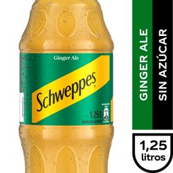 Bebida Ginger Ale Schweppes Sin Azúcar 1.25 L