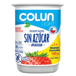 Yogurt Colun Sin Azúcar Frutilla 150 g