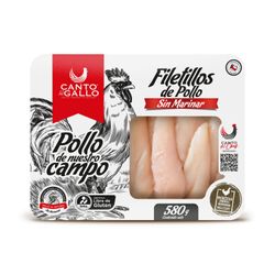 Filetillos de Pollo Canto del Gallo Sin Marinar 580 g