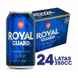 Pack 24 un. Cerveza Royal Guard Lager 5.0° Lata 350 cc