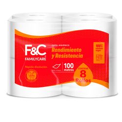 Papel Higiénico Family Care 100 m 8 un.
