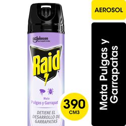 Insecticida Raid Aerosol Mata Pulgas y Garrapatas 390 cc