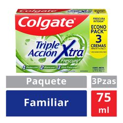 Pasta Dental Colgate Triple Acción Extra Frescura 90 g 3 un.