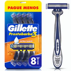Máquina de Afeitar Gillette Prestobarba3 8 un.