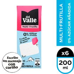 Pack 6 un. Néctar Frutilla 0% Azúcar Añadida 200 ml