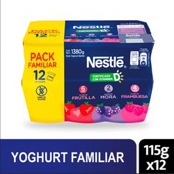 Pack 12 un. Yogurt Batido Nestlé Berries 115 g