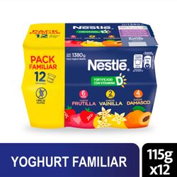 Pack 12 un. Yogurt Batido Nestlé Tradicional 115 g