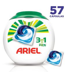Detergente Cápsulas Ariel Pods 57 un.