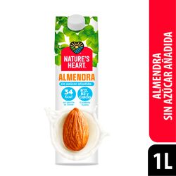 Bebida Vegetal Nature's Heart Almendra Sin Azúcar Añadida 1 L
