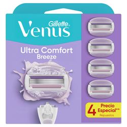 Repuestos Máquina de Afeitar Venus Skin Comfort Breeze 4 un.