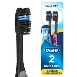 Cepillo de Dientes Suave Oral-B Indicator Black Charcoal 2 un.