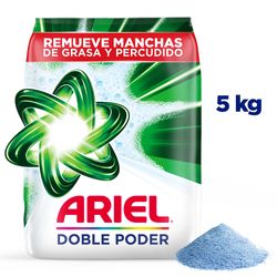 Detergente Polvo Ariel Doble Poder Ropa Blanca y de Color 5 kg