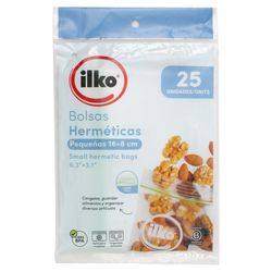Bolsa Hermética Ilko 16 x 8 cm 25 un.