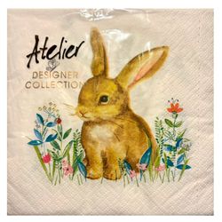 Servilleta Conejo con Flores 20 un.
