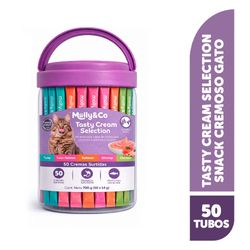 Snack Cremoso para Gato Molly & Co Mix 50 un.