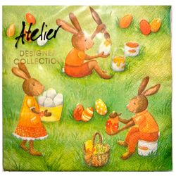 Servilleta Conejos Pintando 20 un.