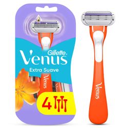 Máquina Depilatoria Venus Extra Suave 4 un.