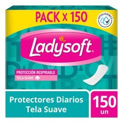 Protectores Diarios Ladysoft Clásicos Tela Suave 150 un.