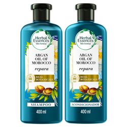 Pack Herbal Essences Repara Aceite de Argán: Shampoo 400 ml + Acondicionador 400 ml