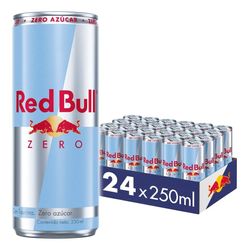 Caja 24 un. Bebida Energética Red Bull Zero 250 ml