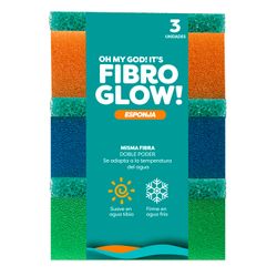 Esponja Lisa Fibro Glow 3 un.